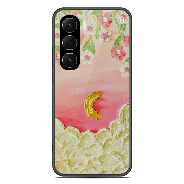 Floral Series Soft Phone Case - Glass Case - Design 7 - Infinix Hot 60 Pro