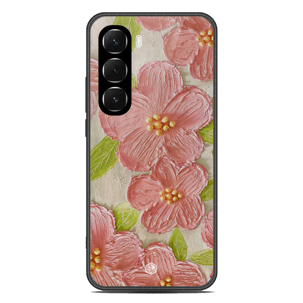 Floral Series Soft Phone Case - Glass Case - Design 9 - Infinix Hot 60i 4G