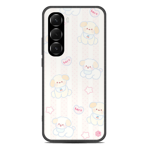 Cute Chic Series Soft Phone Case - Glass Case - Design 5 - Infinix Hot 60 Pro