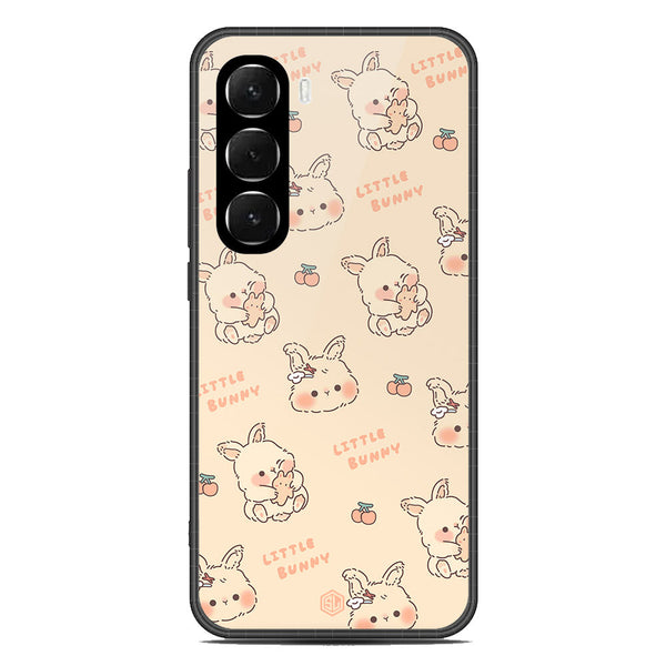 Cute Korean Design Series Soft Phone Case - Glass Case - Design 2 - Infinix Hot 60i 4G