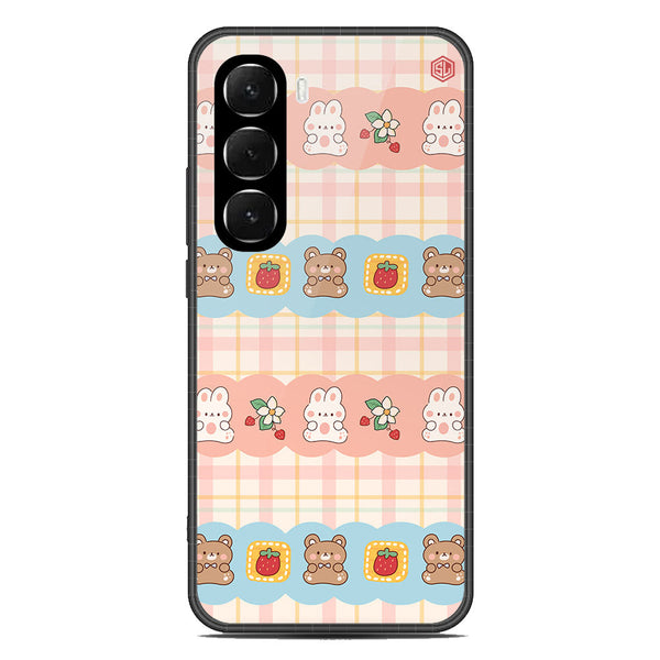Cute Korean Design Series Soft Phone Case - Glass Case - Design 5 - Infinix Hot 60i 4G