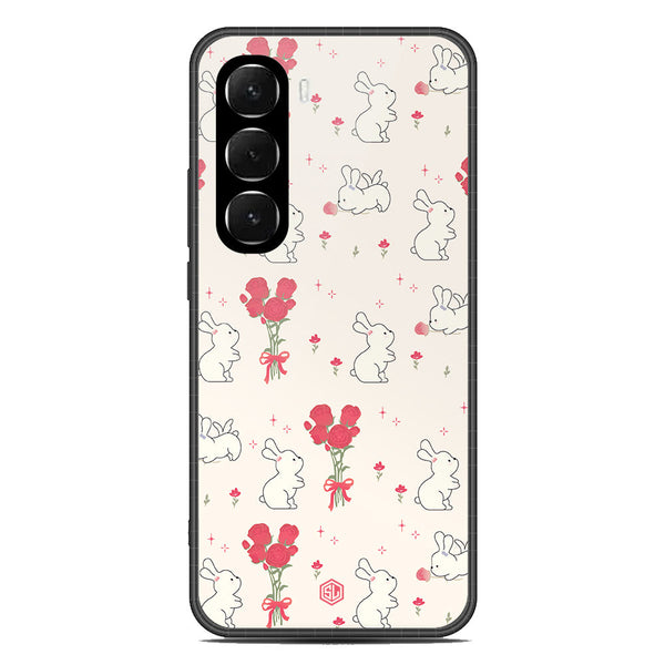 Cute Korean Design Series Soft Phone Case - Glass Case - Design 6 - Infinix Hot 60 Pro