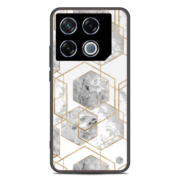 Stylish Marble Series Soft Phone Case - Metal Case - Design 2 - Infinix GT 20 Pro