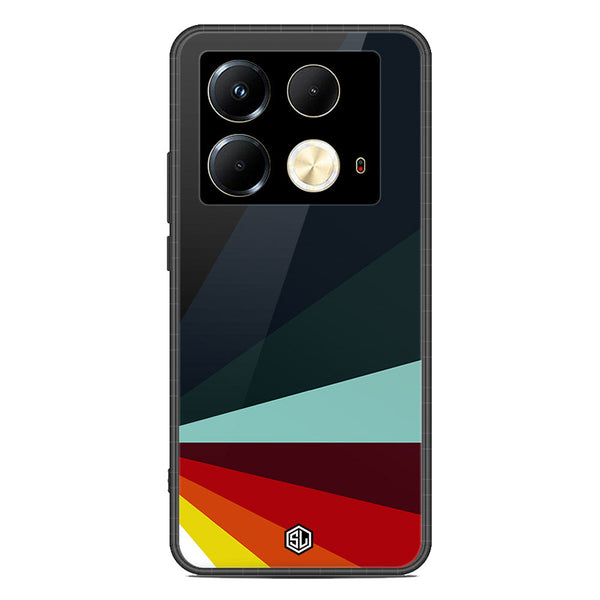 Retro Stripes Series Soft Phone Case - Premium Glass Case - Design 1 - Infinix Note 40