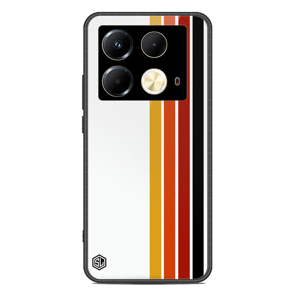 Retro Stripes Series Soft Phone Case - Premium Glass Case - Design 4 - Infinix Note 40