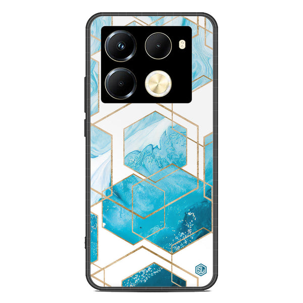 Stylish Marble Series Soft Phone Case - Premium Glass Case - Design 1 - Infinix Note 40 Pro