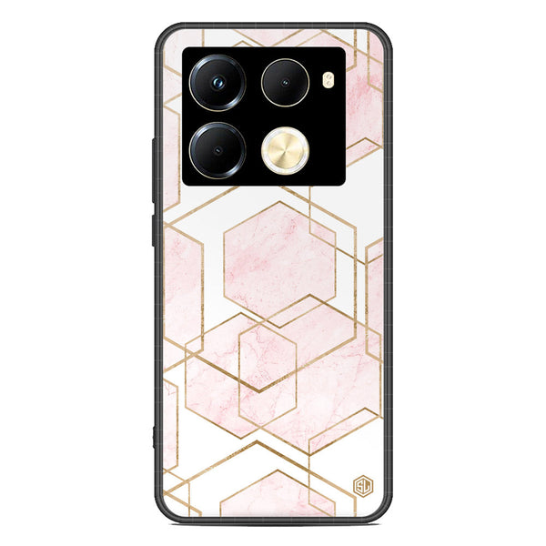 Stylish Marble Series Soft Phone Case - Premium Glass Case - Design 3 - Infinix Note 40 Pro