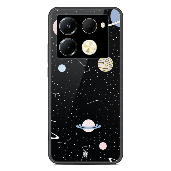 Space Series Soft Phone Case - Premium Glass Case - Design 1 - Infinix Note 40 Pro