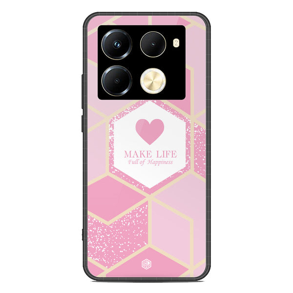 Happiness Series Soft Phone Case - Premium Glass Case - Design 3 - Infinix Note 40 Pro