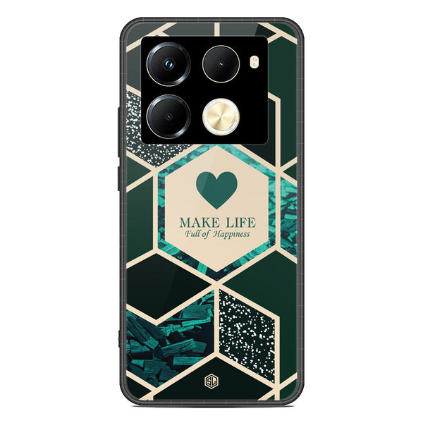 Happiness Series Soft Phone Case - Premium Glass Case - Design 4 - Infinix Note 40 Pro