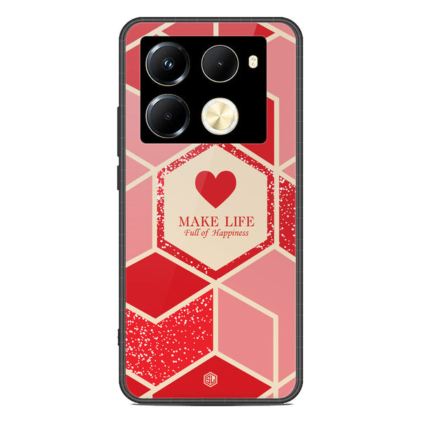 Happiness Series Soft Phone Case - Premium Glass Case - Design 5 - Infinix Note 40 Pro