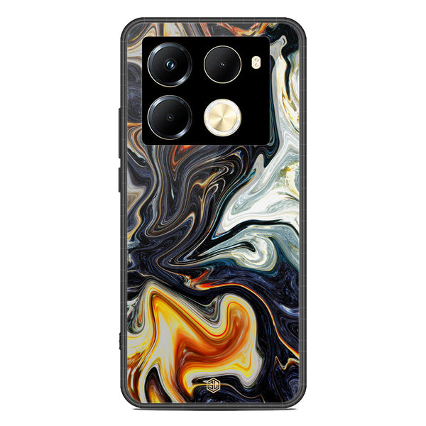 Marble Series Soft Phone Case - Premium Glass Case - Design 1 - Infinix Note 40 Pro