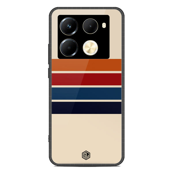 Retro Stripes Series Soft Phone Case - Premium Glass Case - Design 3 - Infinix Note 40 Pro