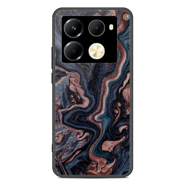 Marble Series Soft Phone Case - Premium Glass Case - Design 4 - Infinix Note 40 Pro