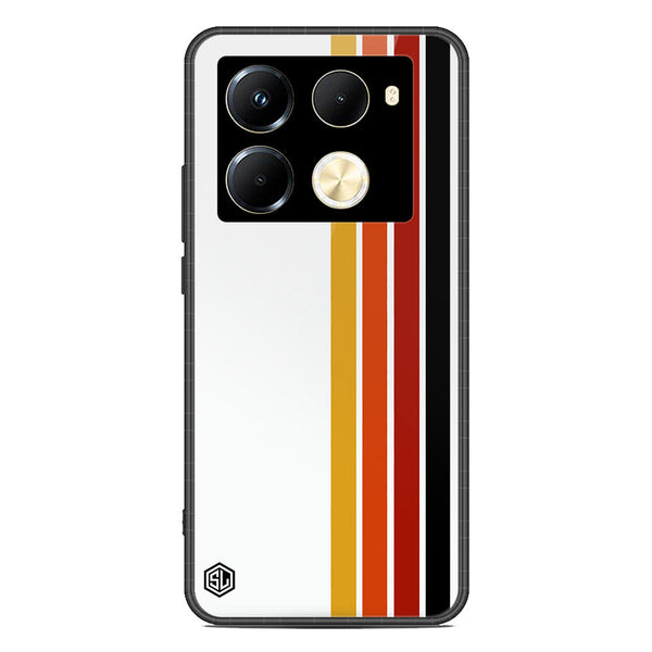 Retro Stripes Series Soft Phone Case - Premium Glass Case - Design 4 - Infinix Note 40 Pro