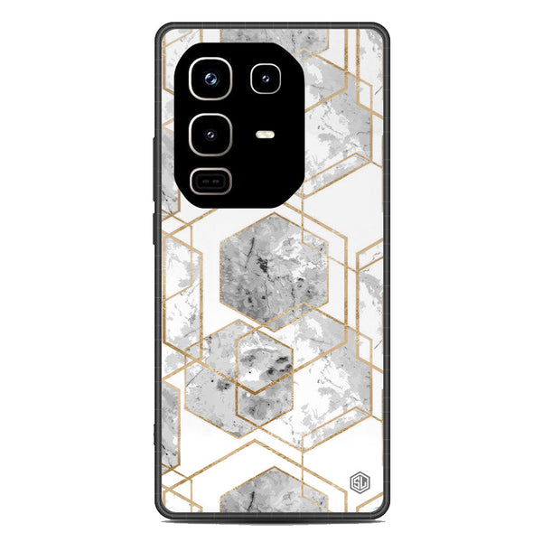 Stylish Marble Series Soft Phone Case - Metal Case - Design 2 - Infinix Note 50 Pro 4G