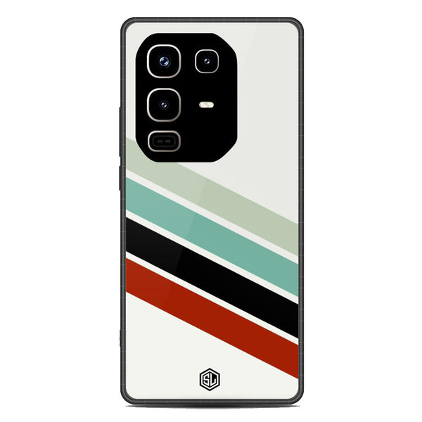 Retro Stripes Series Soft Phone Case - Metal Case - Design 2 - Infinix Note 50 Pro 4G