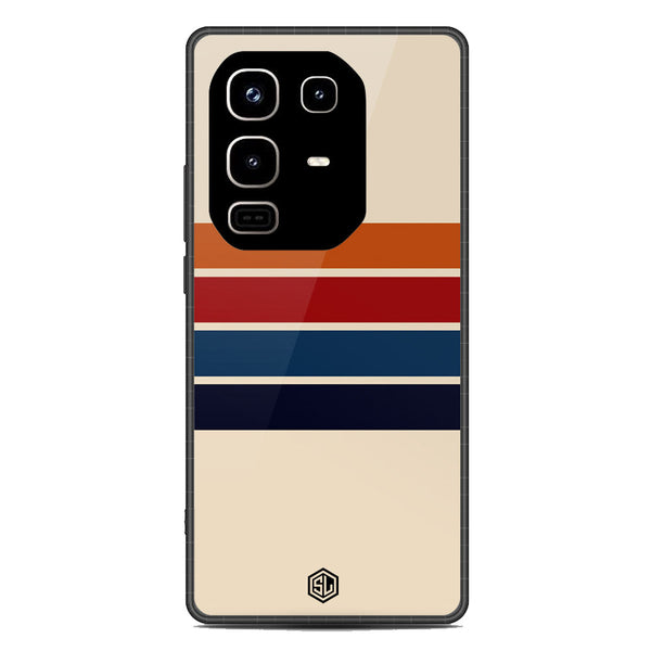 Retro Stripes Series Soft Phone Case - Metal Case - Design 3 - Infinix Note 50 4G
