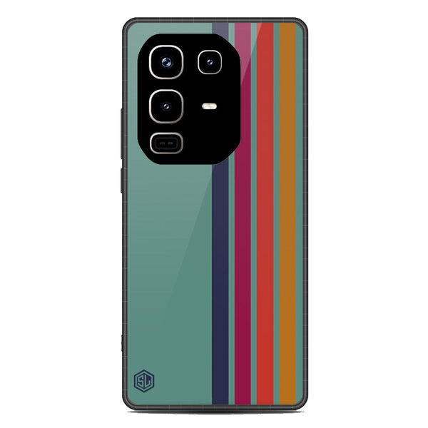 Retro Stripes Series Soft Phone Case - Metal Case - Design 5 - Infinix Note 50 Pro Plus