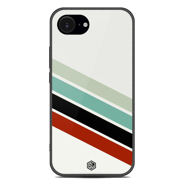 Retro Stripes Series Soft Phone Case - Metal Case - Design 2 - iPhone 16e