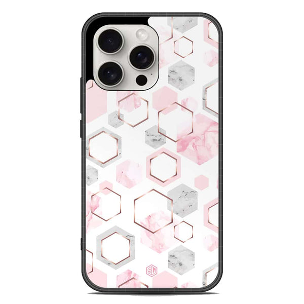 Stylish Marble Series Soft Phone Case - Metal Case - Design 4 - iPhone 16 Pro Max