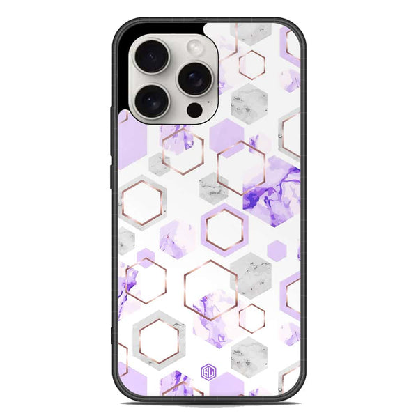 Stylish Marble Series Soft Phone Case - Metal Case - Design 5 - iPhone 16 Pro Max