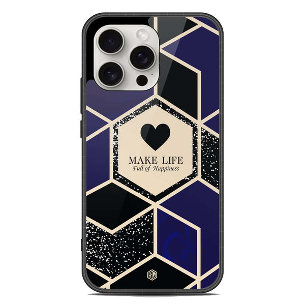 Happiness Series Soft Phone Case - Metal Case - Design 1 - iPhone 16 Pro Max