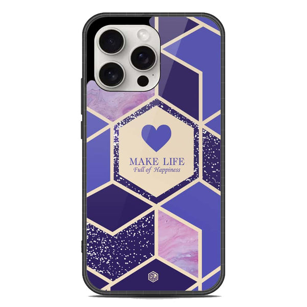 Happiness Series Soft Phone Case - Metal Case - Design 2 - iPhone 16 Pro Max