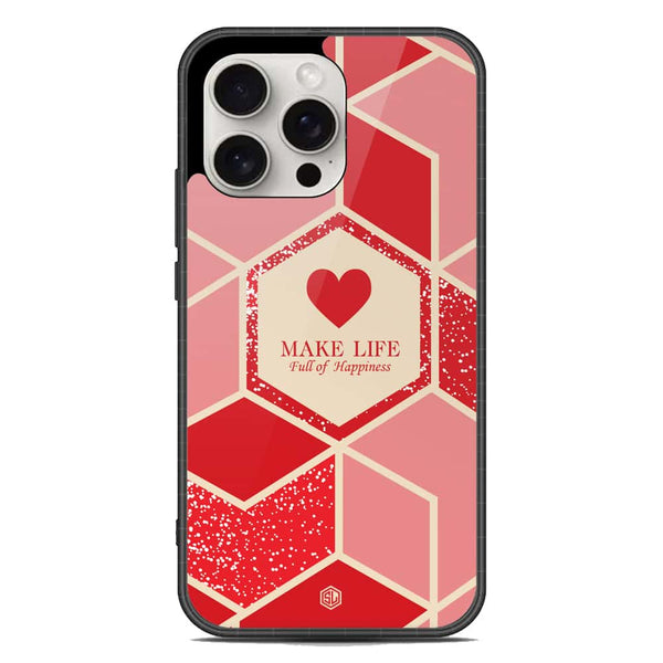 Happiness Series Soft Phone Case - Metal Case - Design 5 - iPhone 16 Pro Max