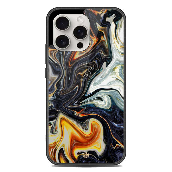 Marble Series Soft Phone Case - Metal Case - Design 1 - iPhone 16 Pro Max