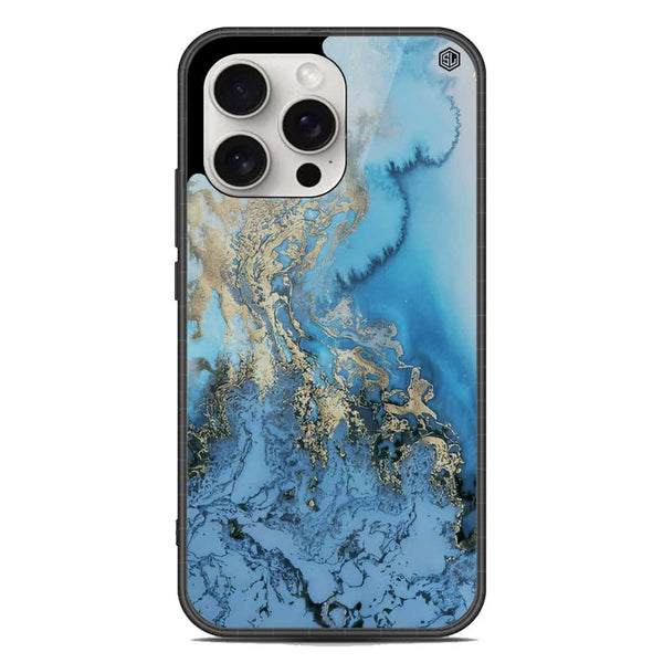 Marble Series Soft Phone Case - Metal Case - Design 2 - iPhone 16 Pro Max