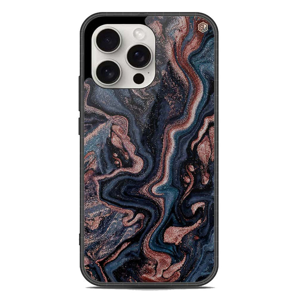 Marble Series Soft Phone Case - Metal Case - Design 4 - iPhone 16 Pro Max