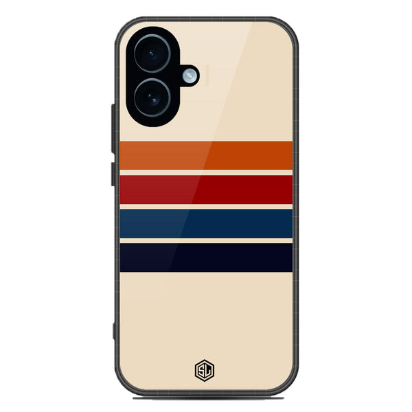 Retro Stripes Series Soft Phone Case - Glass Case - Design 3 - iPhone 17