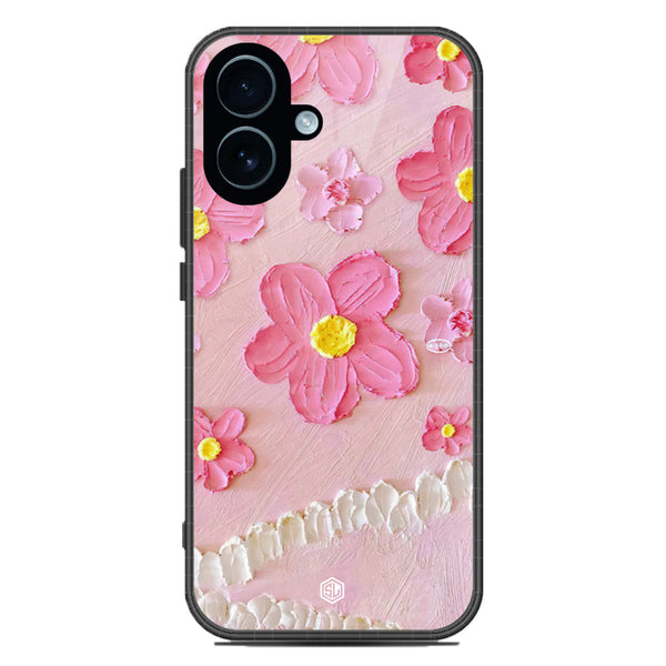 Floral Series Soft Phone Case - Glass Case - Design 2 - iPhone 17