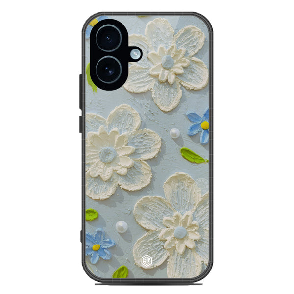 Floral Series Soft Phone Case - Glass Case - Design 3 - iPhone 17