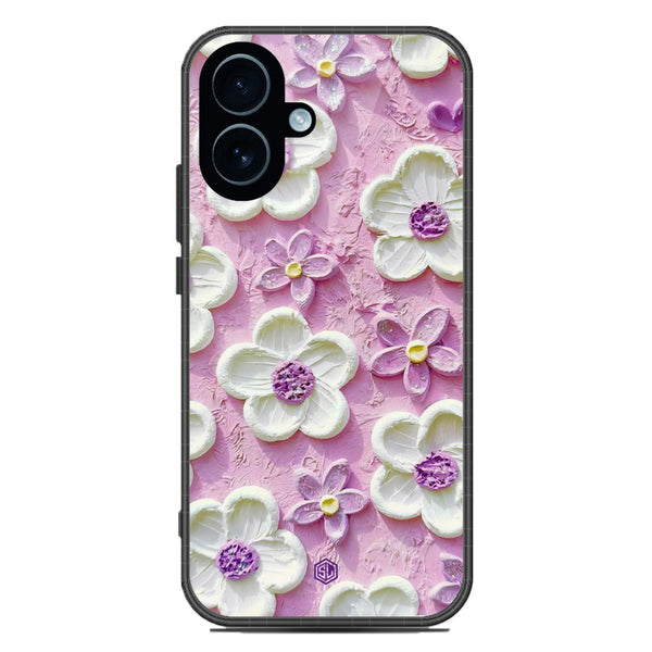 Floral Series Soft Phone Case - Glass Case - Design 4 - iPhone 17