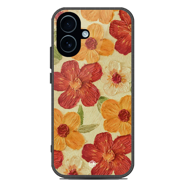 Floral Series Soft Phone Case - Glass Case - Design 6 - iPhone 17