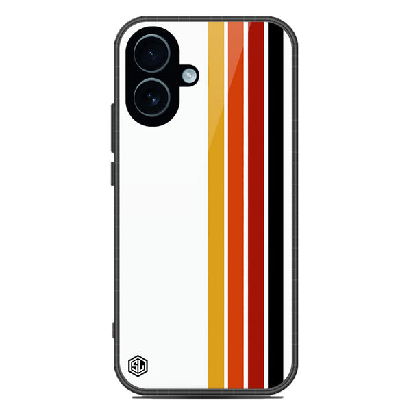 Retro Stripes Series Soft Phone Case - Glass Case - Design 4 - iPhone 17