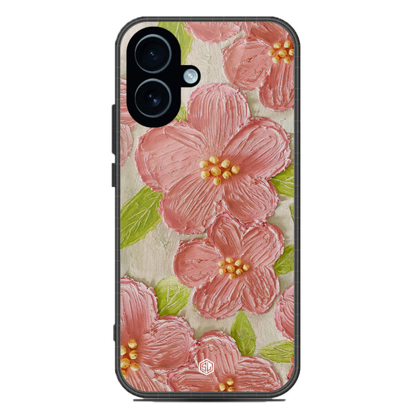 Floral Series Soft Phone Case - Glass Case - Design 9 - iPhone 17