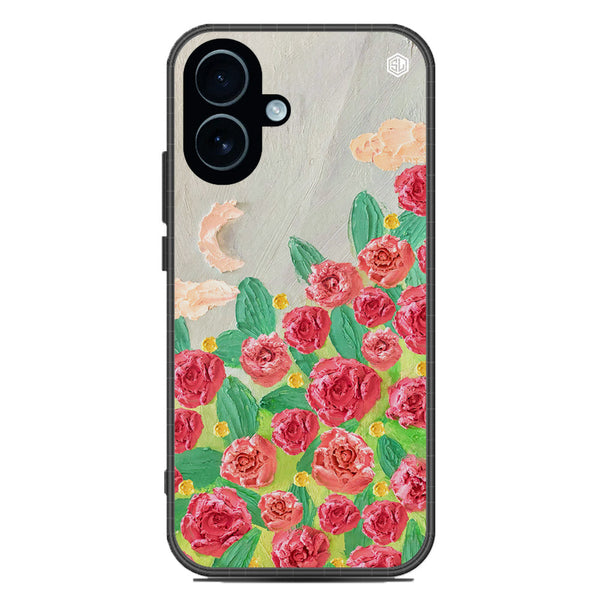 Floral Series Soft Phone Case - Glass Case - Design 10 - iPhone 17