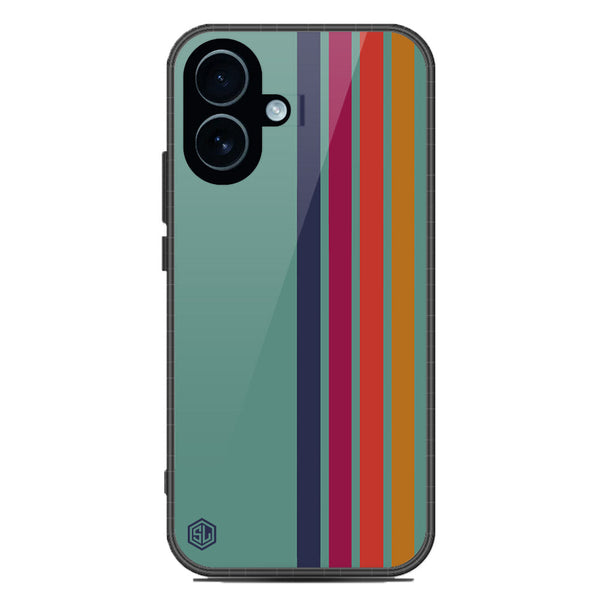 Retro Stripes Series Soft Phone Case - Glass Case - Design 5 - iPhone 17