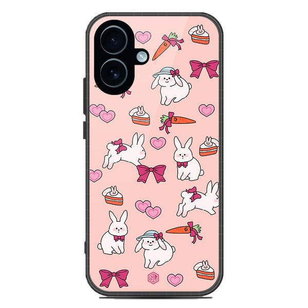 Cute Korean Design Series Soft Phone Case - Glass Case - Design 1 - iPhone 17