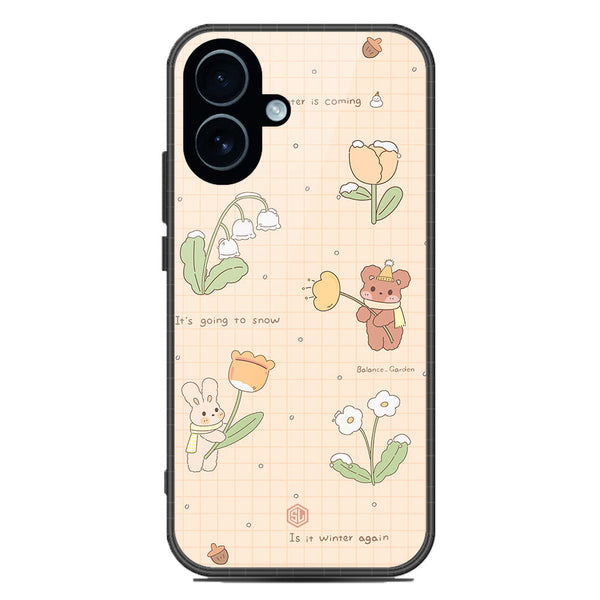 Cute Korean Design Series Soft Phone Case - Glass Case - Design 4 - iPhone 17