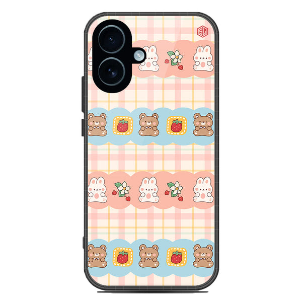 Cute Korean Design Series Soft Phone Case - Glass Case - Design 5 - iPhone 17