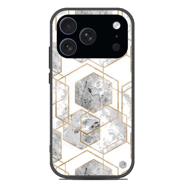 Stylish Marble Series Soft Phone Case - Glass Case - Design 2 - iPhone 17 Pro
