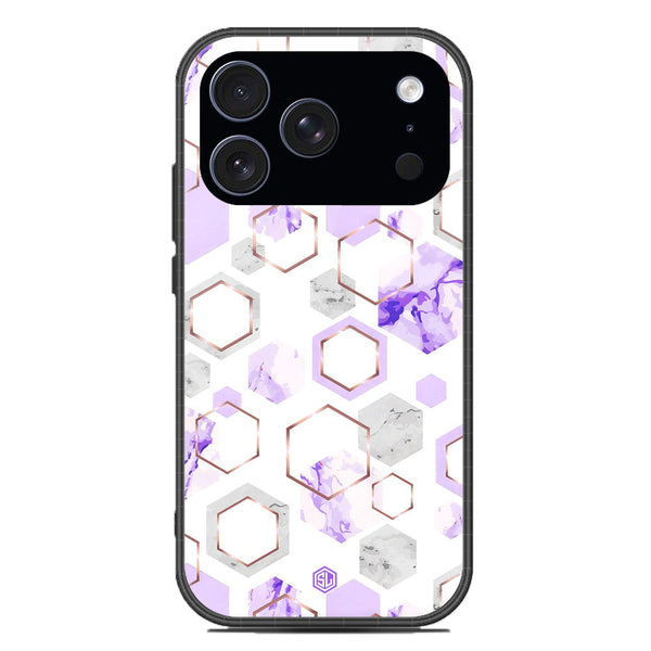 Stylish Marble Series Soft Phone Case - Glass Case - Design 5 - iPhone 17 Pro