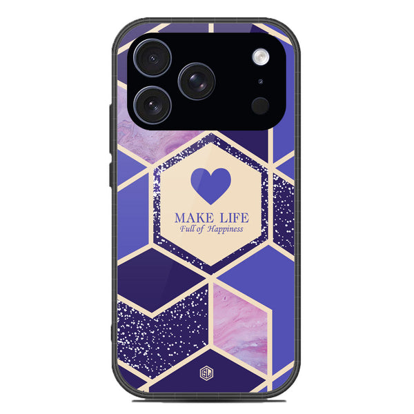Happiness Series Soft Phone Case - Glass Case - Design 2 - iPhone 17 Pro