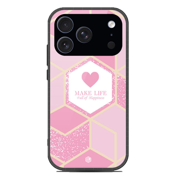 Happiness Series Soft Phone Case - Glass Case - Design 3 - iPhone 17 Pro