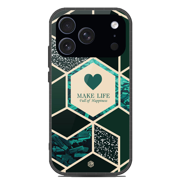 Happiness Series Soft Phone Case - Glass Case - Design 4 - iPhone 17 Pro
