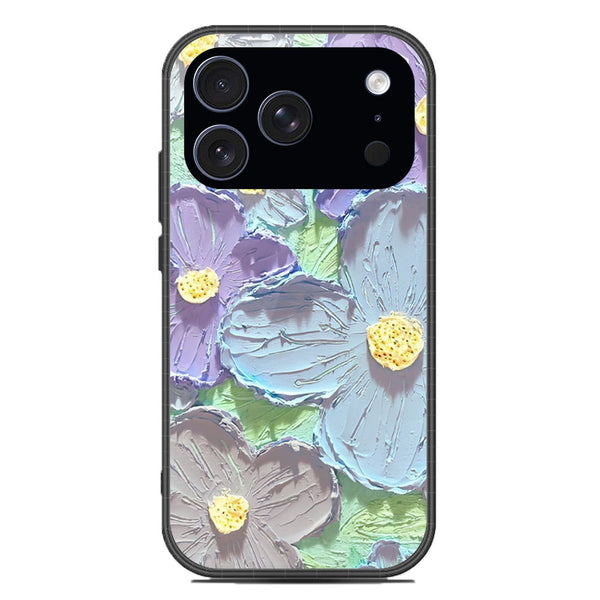 Floral Series Soft Phone Case - Glass Case - Design 1 - iPhone 17 Pro